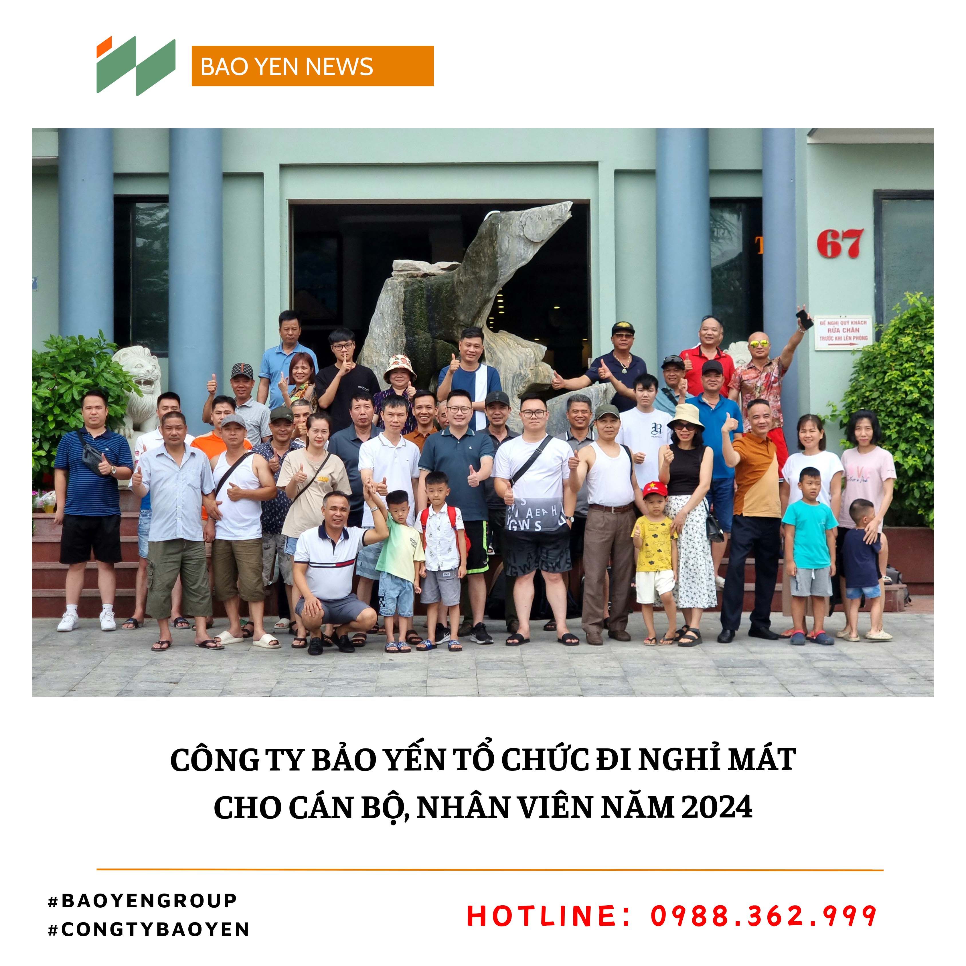CÔNG TY BẢO YẾN TỔ CHỨC ĐI NGHỈ MÁT CHO CÁN BỘ, NHÂN VIÊN NĂM 2024