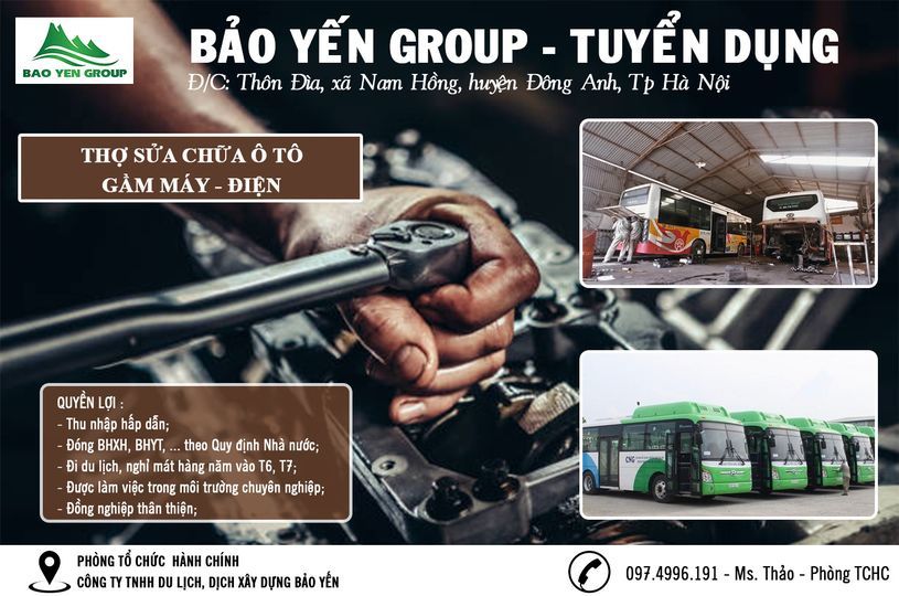 TUYỂN DỤNG NHÂN VIÊN SỬA CHỮA Ô TÔ